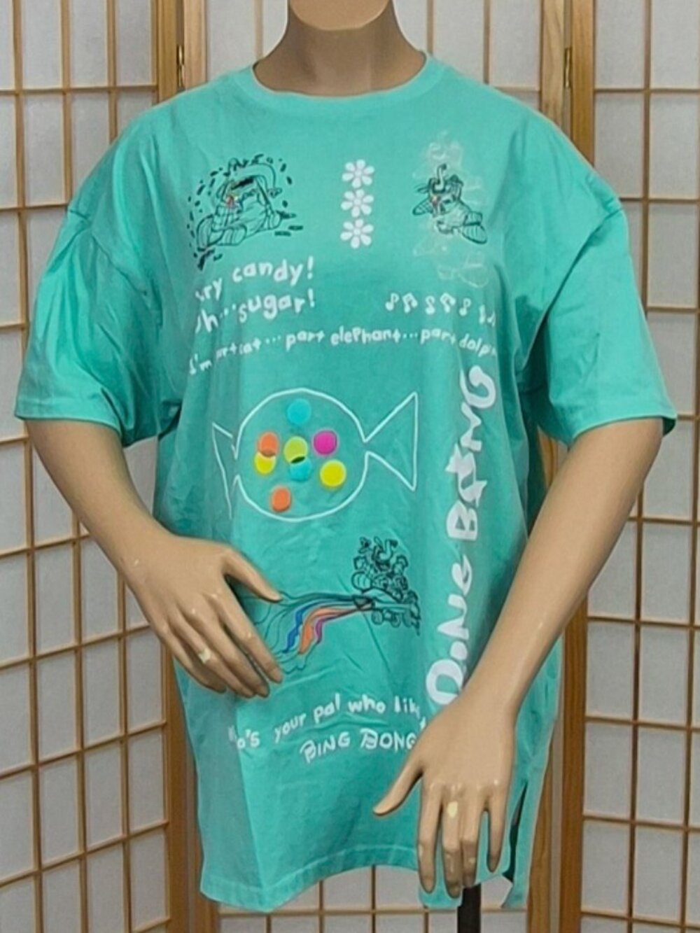 Disney Bing Bong light green tunic dress t-shirt oversized GUC size Large